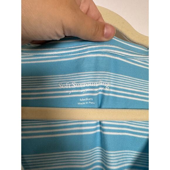 Soft Surroundings Isabel Pima Tunic Tank Bundle Purple‎ Blue Striped Size M - Picture 9 of 10